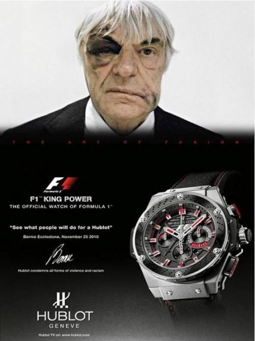 bernie ecclestone hublot mugging poster